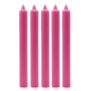 Velas a Granel de Color Sólido - Rosa Profundo Rústico - Paquete de 10