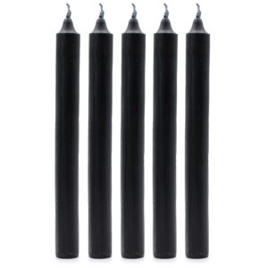 Velas a Granel de Color Sólido - Negro Rústico - Paquete de 10